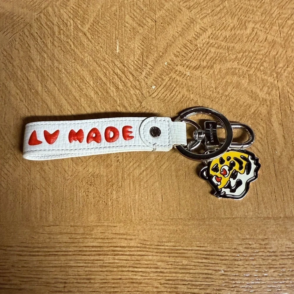 LOUIS VUITTON NIGO collaboration Dragonnes-LV MADE Strap Bag Charm Key Holder
